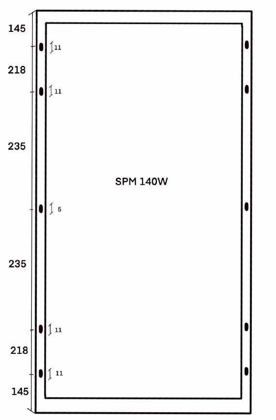 Solar Panel 140W-12V Mono 1250x668x30mm series 4a