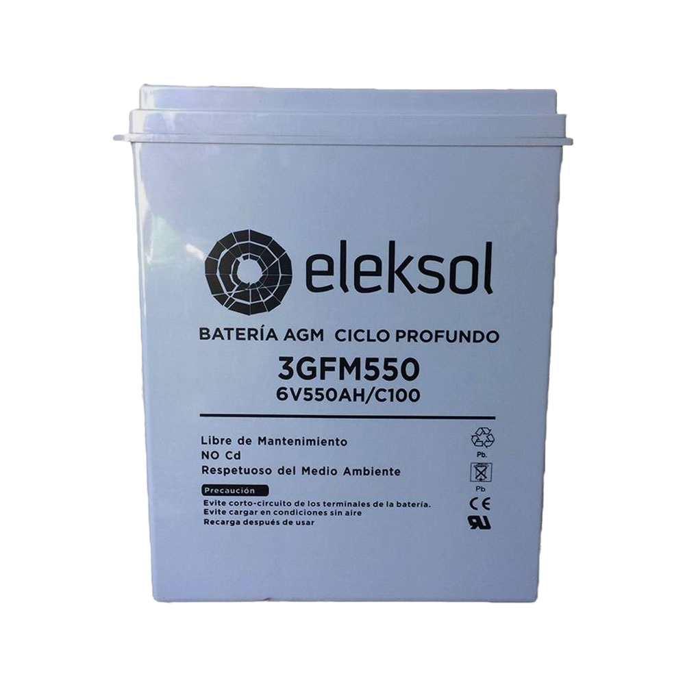 Batería AGM Eleksol 6V/550Ah C100 M8