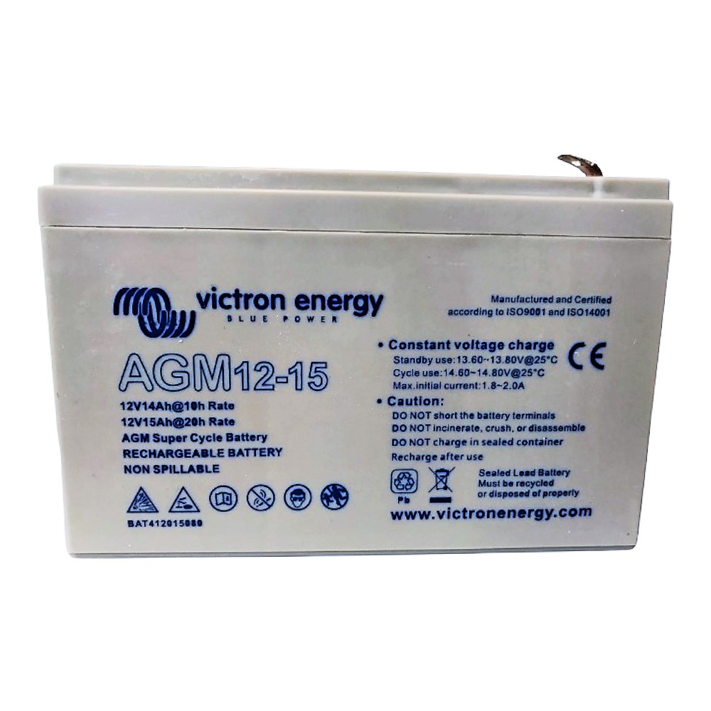 12V/15Ah AGM Super Cycle Batt. (Faston-tab 6.3x0.8mm)