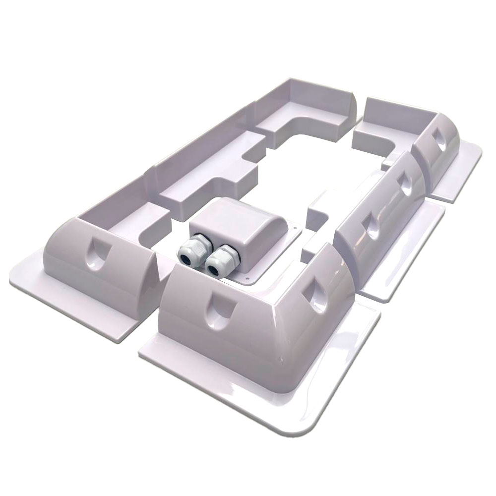 Estructura Caravana (Blanco): 1x Panel + pasacables estanco