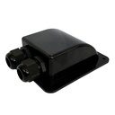 Pasacables Doble para Caravana/embarcación (negro)