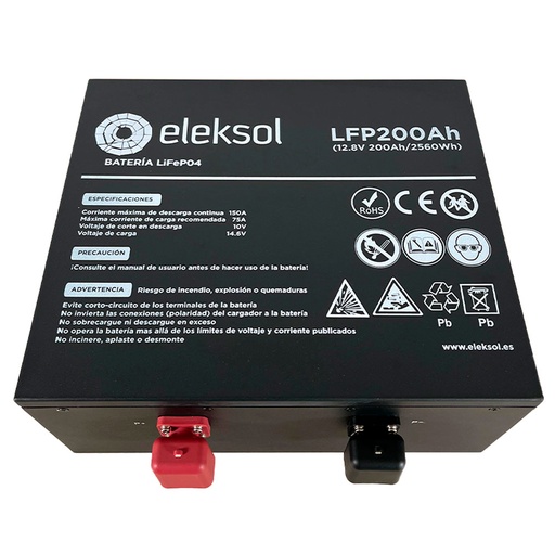 [LFP200AHBTBA] Batería Litio Eleksol 200Ah/12.8V Bluetooth Bajo Asiento