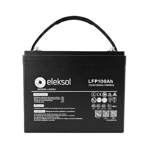 [LFP100AH-B-BT-V2] Batería Litio Compact Eleksol 100Ah/12,8V Bluetooth V2