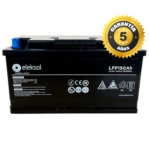[LFP150AHBT-V2] Batería Litio Eleksol 150Ah/12,8V Bluetooth V2