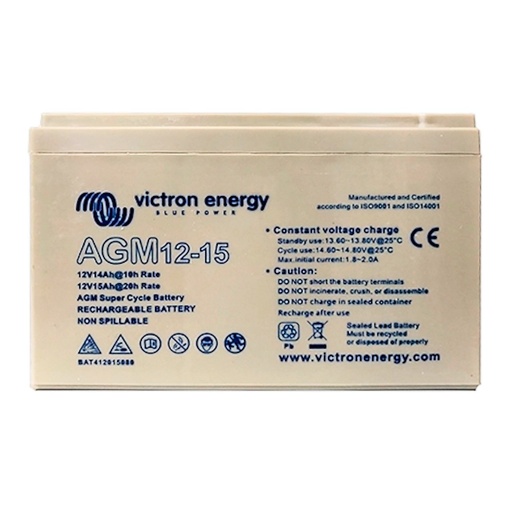 [BAT412015080] 12V/15Ah  AGM Super Cycle Batt. (Faston 6.3x0.8mm)