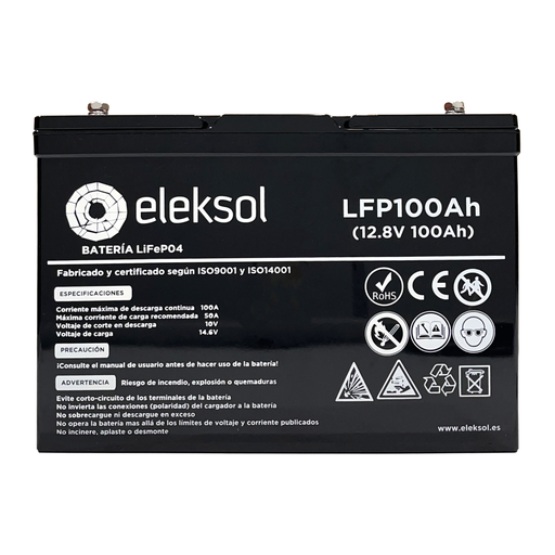 [LFP100AHBTKJ] Batería Litio Eleksol 100Ah/12.8V Bluetooth