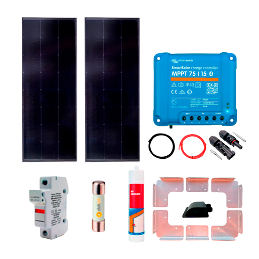 [KIT 2x190W+REG CAMPER] Kit Solar Camper 2x190W Full Black + Bluetooth
