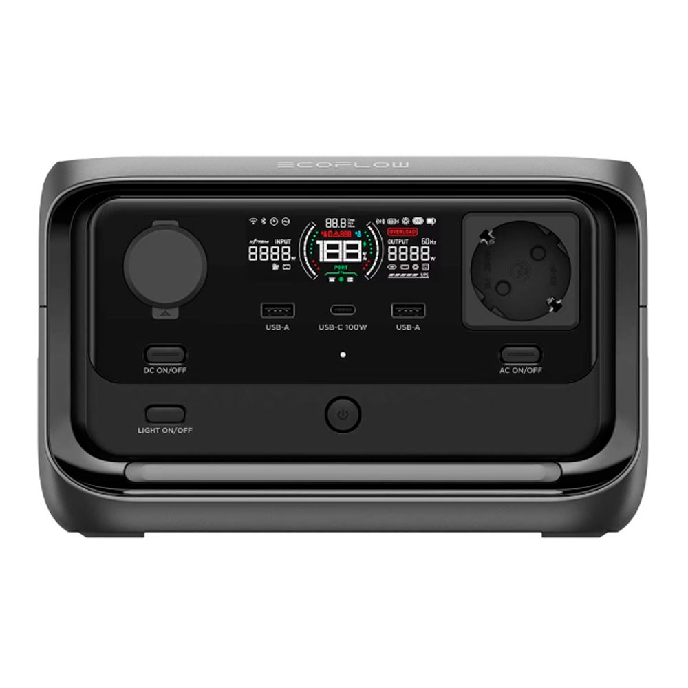 EcoFlow RIVER 3 Plus Estación De Energía Portátil, Batería LFP De 286 Wh, Salida 1200 W Con X-Boost, SAI En 10 Ms, Carga Solar De 220 W, Ligera 4,7 Kg, Ideal Para Camping Y Caravanas